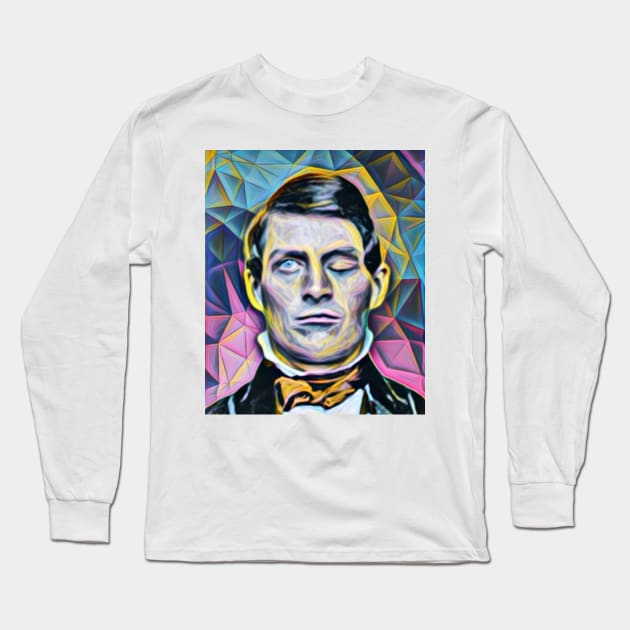 Phineas Gage Portrait | Phineas Gage Artwork 10 Long Sleeve T-Shirt by JustLit